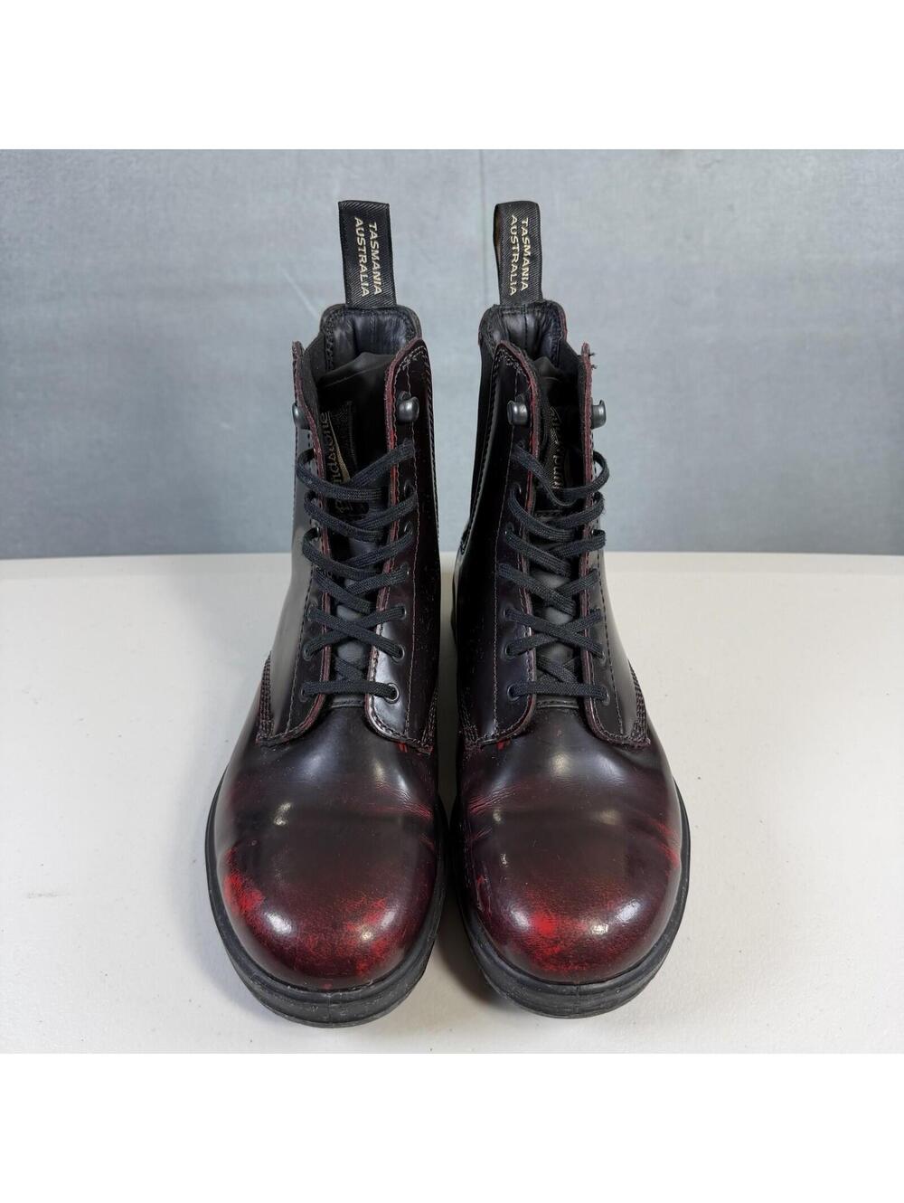 Blundstone 2220 Original Lace-Up Boots Womens US 7.5 Bordeaux Brush Red - Picture 2 of 10